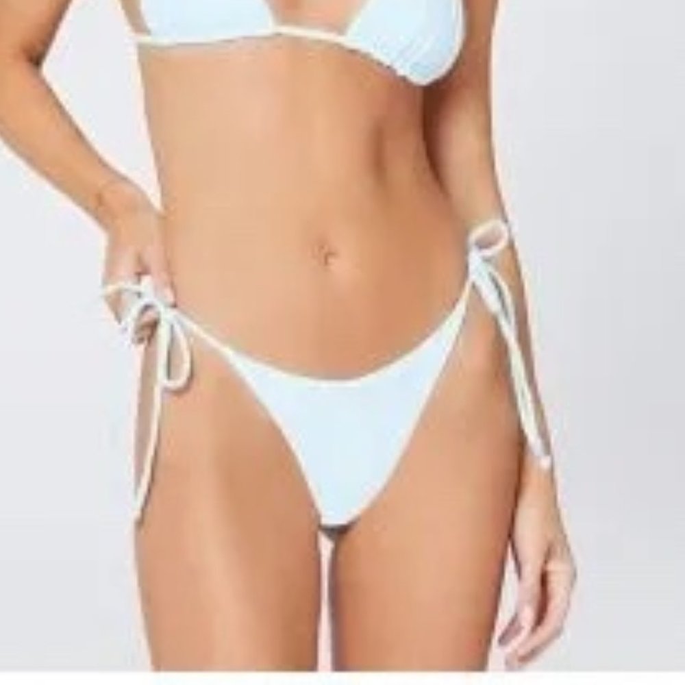 l*space Blue Terry‎ Lennox Classic String Bikini Bottom XL